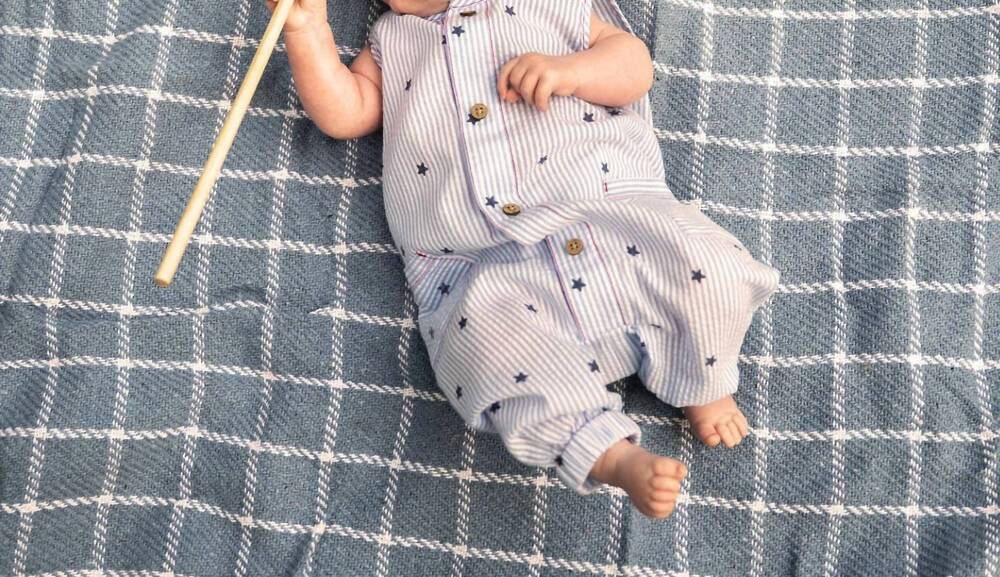 NEW MAGNETIC ME star n stripes sleeveless romper in seersucker